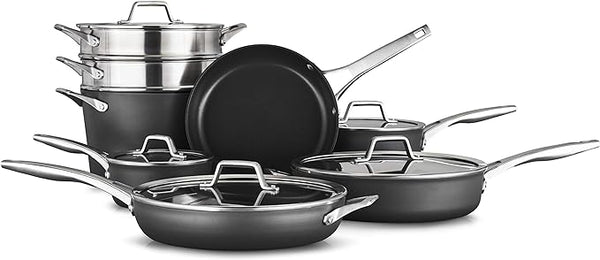 Calphalon 13-Piece Pots and Pans Set, Nonstick Kitchen Cookware 2052665 Black Like New