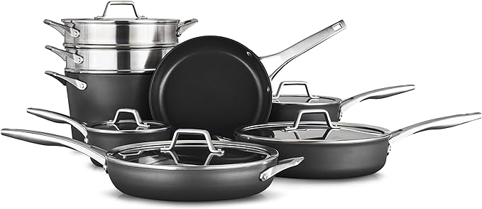 Calphalon 13-Piece Pots and Pans Set, Nonstick Kitchen Cookware 2052665 Black - Like New