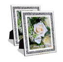 Crushed Diamond Wedding Mirror Photo Frame - Pack of 2 Pictures Frames - Multi - Like New