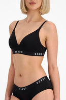 BONDS WIRELESS T-SHIRT BRA CONTOUR CUPS SOFT COTTON-MODAL 38C - BLACK - Like New