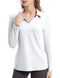 Women's Tennis Golf Shirt Long Sleeved Top Sport Activewear V-Neck Workout - Brand New