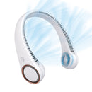 CIVPOWER Neck Fan Portable Personal Neck Cooling Rechargeable Headphone - WHITE - Like New