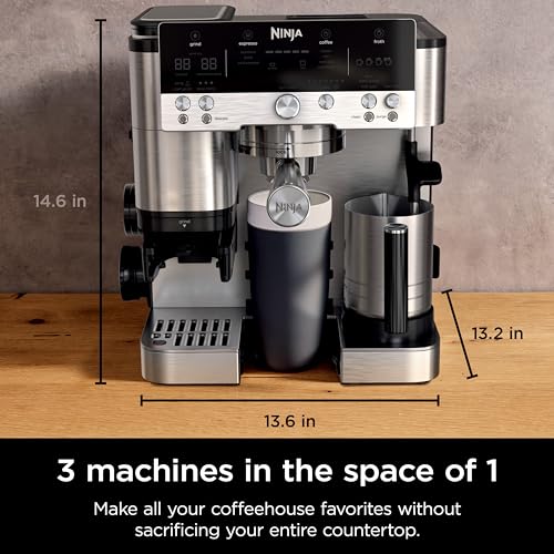 Ninja Espresso Machine Luxe Café Premier Series Drip Coffee Maker - Silver - Like New