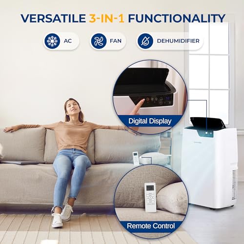 SereneLife SLACP14 Single Duct Portable Air Conditioner-14000 BTU Capacity - Like New