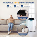 SereneLife SLACP12 12000 BTU Portable Air Conditioner 3-in-1 - White - Like New