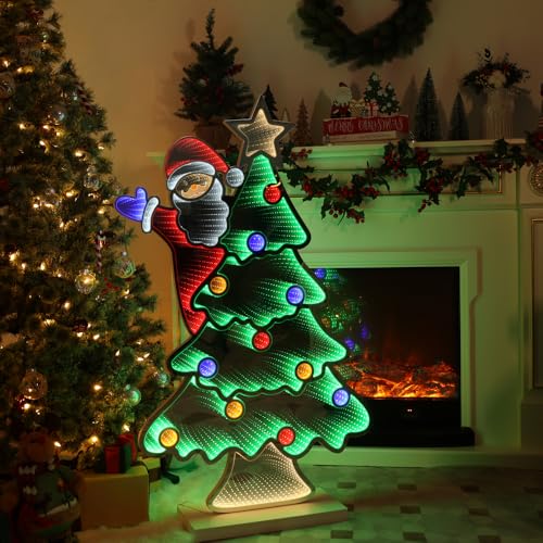 Hogardeck Christmas Decorations Indoor, 4 FT Christmas Tree with Santa Infinity - Like New