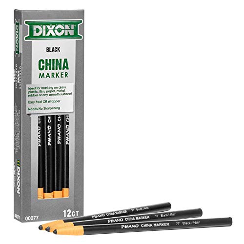 MARSHALLTOWN DIXON CHINA MARKER BLACK DOZEN 12 COUNT PACK OF 1 BLACK - Brand New