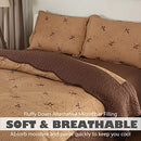 Jarson 3-Piece Patchwork Quilts Set Full/Queen Lightweight Brown - Brand New