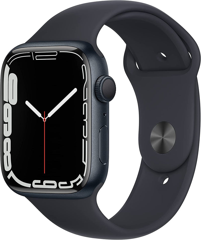 APPLE WATCH SERIES 7 GPS 45MM MIDNIGHT ALUMINUM CASE WITH MIDNIGHT BAND - Like New