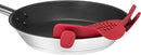 KITCHEN GIZMO SNAP N STRAIN STRAINER CLIP ON SILICONE COLANDER - RED - Like New