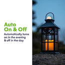 STEADYDOGGIE HANGING 2 LED SOLAR LANTERN CLASSIC GLASS BRONZE JS03102 - 2 Pack - Like New