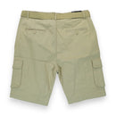 BLU ROCK NEW YORK MENS FLEX STRETCH BELTED CARGO SHORTS - SIZE: MEN 32 - KHAKI - Brand New