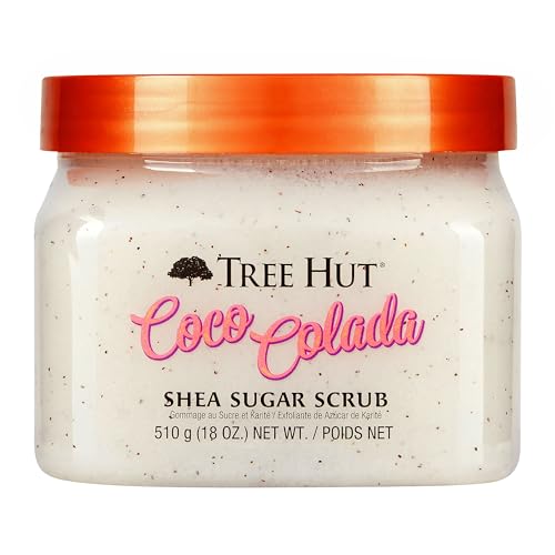 TREE HUT SHEA SUGAR SCRUB COCO COLADA 18 OZ ULTRA HYDRATING SCRUB - WHITE - Brand New