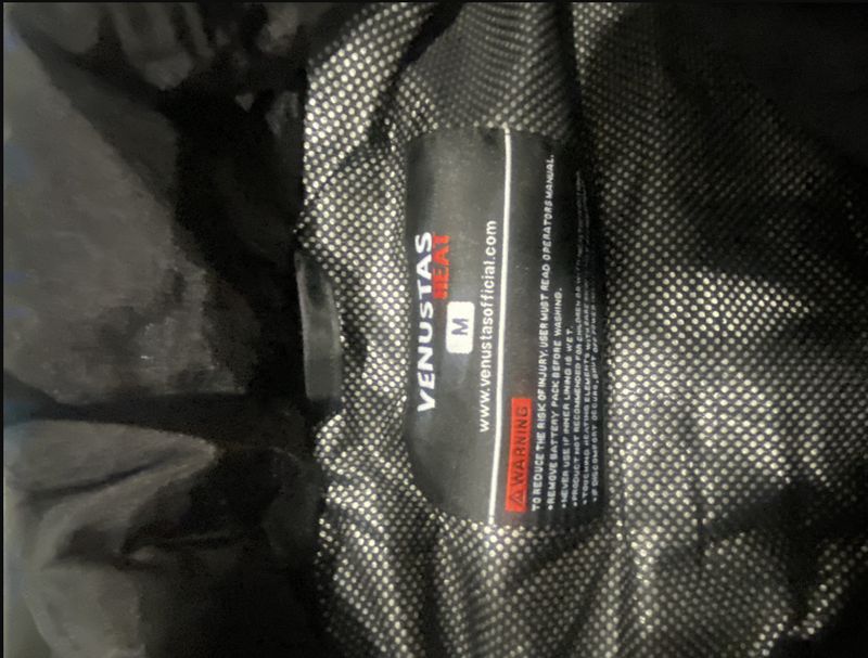VENUSTAS MEN'S HEATED PUFFER VEST AND A COMPACT 10000MAH BATTERY PACK M - BLACK - Like New