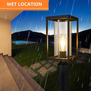 Windben Outdoor Post Light Lamp Light Fixture Post Lantern Matte Black - Brand New