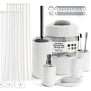 CLARA CLARK BATHROOM SET BATHROOM ACCESSORIES SET 20PC CCBTHSTWHT - WHITE - Like New