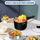 Topwit Hot Pot Electric Steamer 1.5L Ramen Cooker Non-Stick Frying Pan - Black - Like New