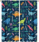 SHELIFESTYLE KIDS DINOSAUR CURTAINS DINOSAUR CARTOON ANIMALS 42X63IN - DINOSAUR2 - Like New