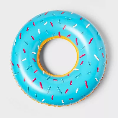 SUN SQUAD DONUT POOL FLOAT - DONUT BLUE SPRINKLE - Like New