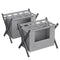 SONGMICS 2 PACK LUGGAGE RACK REMOVABLE LAUNDRY BAG SET OF 2 URLR005G02 - GREY Like New