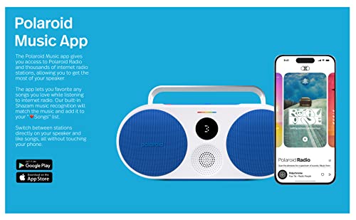 POLAROID P3 MUSIC PLAYER RETRO-FUTURISTIC BOOMBOX WIRELESS BLUETOOTH - BLACK - Like New