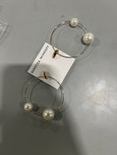 REBECCA MINKOFF GOLD HOOP EARRINGS WITH PEARLS - GOLD - Brand New