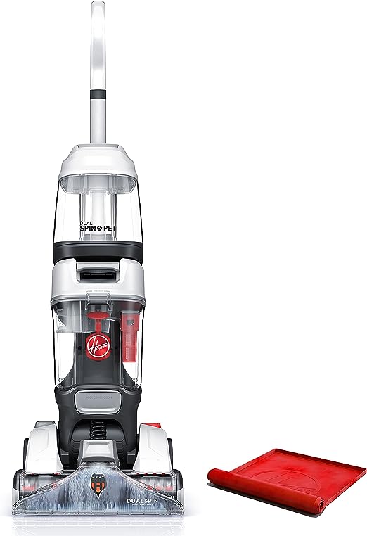 Hoover Dual Spin Pet Plus Carpet Cleaner Machine - White - MISSING ACCESSORIES Like New