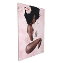 Familypers African American Wall Art Glam Fashion Black Girl Canvas Wall Art - Brand New