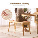 VEVOR 43.3" Wooden Rattan Bench Entryway Bench Oak Wood Legs - New - Brand New