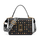 KARL LAGERFELD PARIS WOMEN'S SIMONE STUDDED CROSSBODY - BLACK MULTI - Brand New