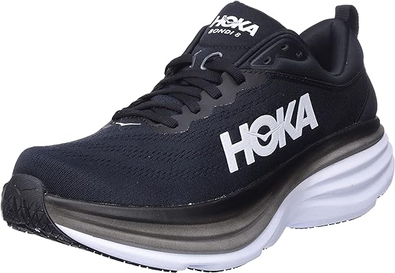 1123202 HOKA ONE ONE Bondi 8 Mens Shoes Black/White Size 13 Like New