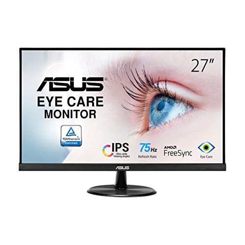 ASUS VP279HE 27” MONITOR 1080P FULL HD 75HZ IPS ADAPTIVE-SYNC/ FREESYNC - BLACK - Like New