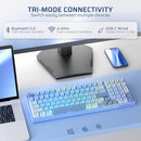 LTC NIMBLEBACK NB981 95% WIRELESS MECHANICAL KEYBOARD 2.4G/ BT/USB-C - SKY BLUE - Like New