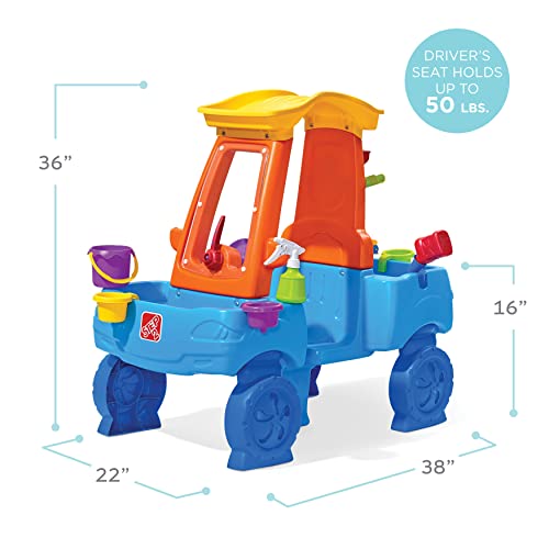 STEP2 CAR WASH SPLASH CENTER, KIDS WATER TABLE & PRETEND PLAY CAR - MULTICOLOR - Like New