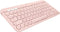 Logitech K380 Pebble Wireless Multi-Device Keyboard Windows/Apple iOS - Rose - Like New