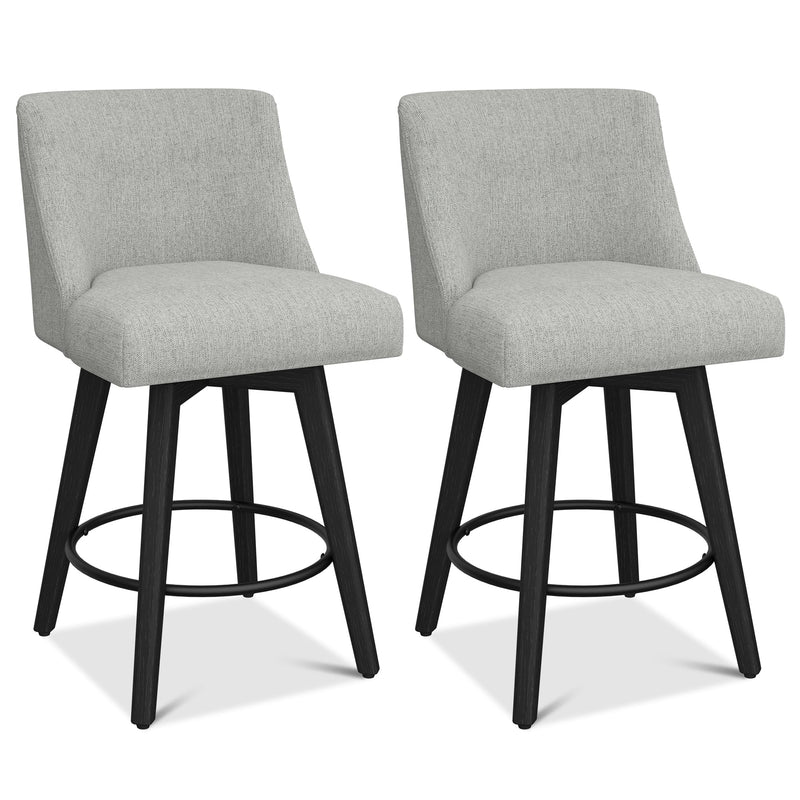 CARTERCHAIRR COUNTER HEIGHT BAR STOOLS FABRIC UPHOLSTERED MODERN COUNTER STOLLS - Like New