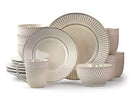 B081TMT7Z7 Elama Market Finds 16 Piece Round Stoneware Dinnerware White - NEW - Brand New