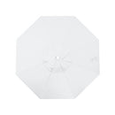 CALIFORNIA UMBRELLA 9' ROUND ALUMINUM CANTILEVER UMBRELLA 360 ROTATION - WHITE - Like New
