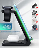 LABJOB 3 IN 1 WIRELESS CHARGING STATION FOR IPHONE, WATCH, AIRPODS T3 - BLACK - Like New