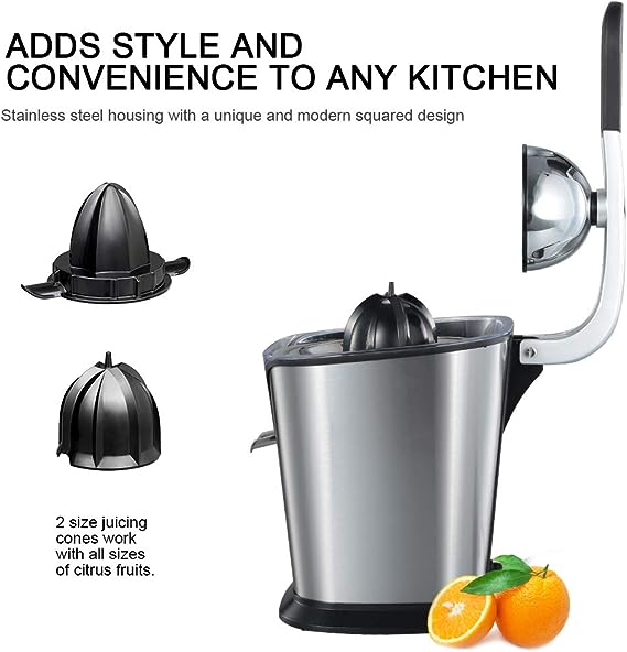 Secura Upgrade Electric Citrus Juicer Press 160-Watt GS-405Y - Stainless Steel Like New