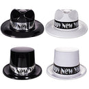 Black & White New Years Eve Party Supplies - Top Hats Tiaras Horns Noise Makers - Brand New