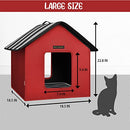 Rest-Eazzzy Cat House Outdoor Bed Weatherproof Shelter B09N1M638G - Red - Brand New