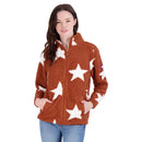 CANADA WEATHER GEAR WOMEN'S FULL ZIP SHERPA JACKET - SIZE: L - RUST/WHITE STAR - Brand New