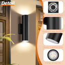 GOBRIGHT 4-PACK MODERN OUTDOOR WALL LIGHT 12W 3000K LED CYLINDER EXTERIOR LIGHT - Like New