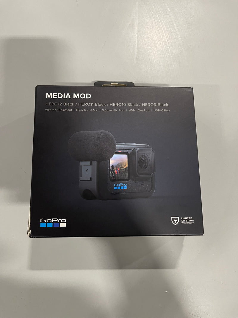 GOPRO MEDIA MOD FOR HERO13/HERO12/HERO11/HERO10/HERO9 - ADFMD-001 - BLACK - Brand New