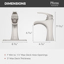 Pfister Jaida Waterfall Bathroom Sink Faucet 3 Hole B083LDQX61 - Brushed Nickel - Brand New