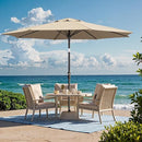 BENASS BEANSS OUTDOOR PATIO UMBRELLA, 8 STEEL RIBS, 15 FT - BEIGE (NO BASE) - Like New
