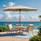 BENASS BEANSS OUTDOOR PATIO UMBRELLA, 8 STEEL RIBS, 15 FT - BEIGE (NO BASE) - Like New