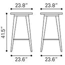 Zuo Olympia Bar Table, Gunmetal - Brand New