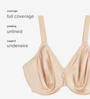 WACOAL WOMEN'S PLUS-SIZE SIMPLE SHAPING MINIMIZER BRA SIZE: WOMEN 38C - NATURAL - Brand New